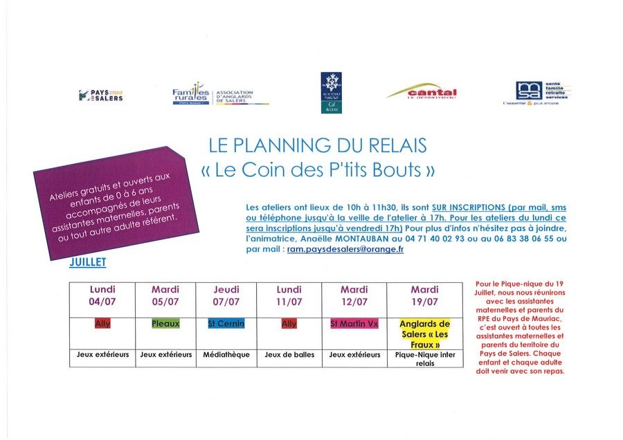 RELAIS PETITE ENFANCE SAINT CERNIN CANTAL