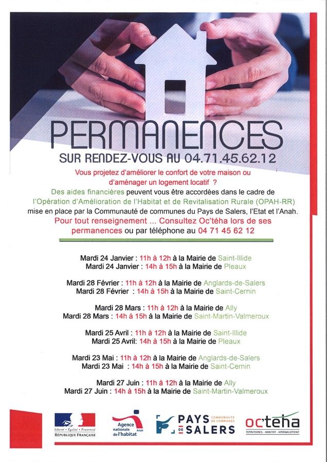 PERMANENCES AMELIORATION HABITAT SAINT CERNIN CANTAL